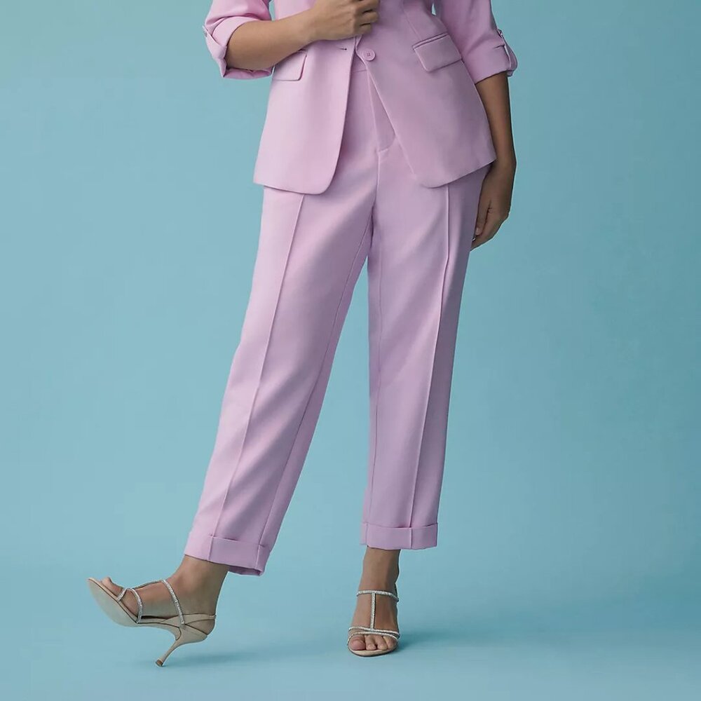 Anthropologie Maeve Pink Seamed Trousers 18W - New!